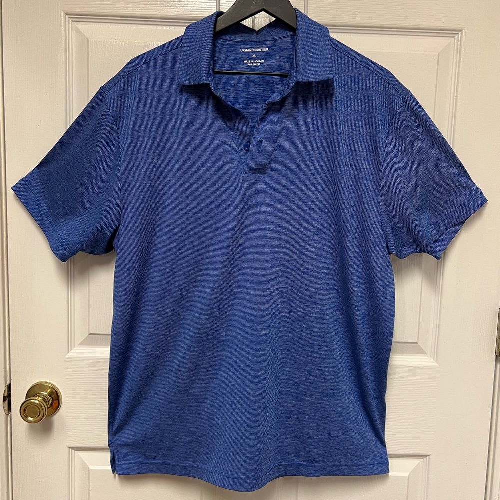 Urban Frontier Royal Blue Striped Polo Shirt